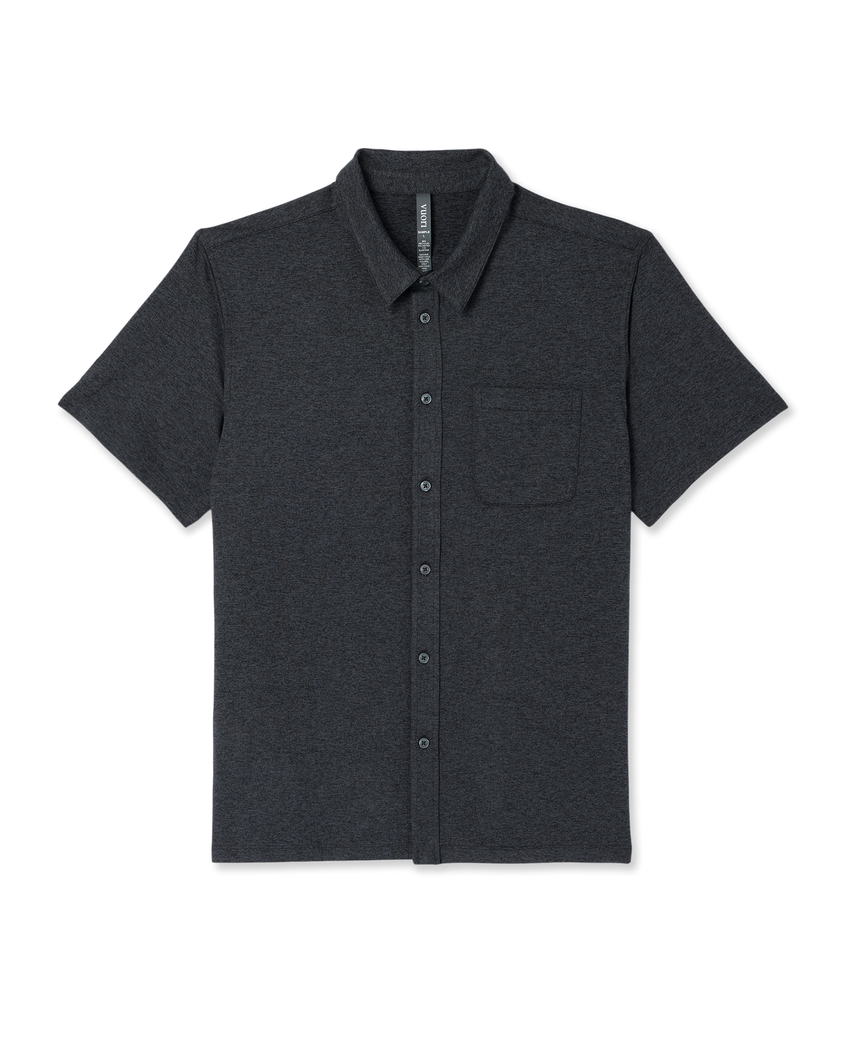 Short Sleeve Ponto Button Down Shirt | Charcoal Heather