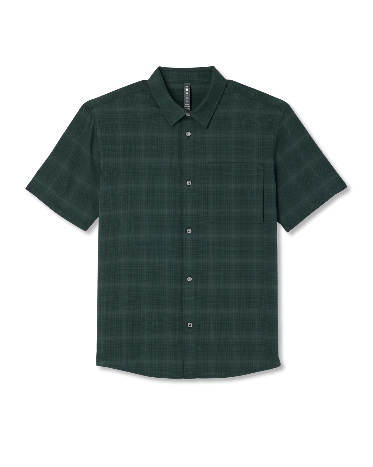 Short Sleeve Plaid Button Down Shirt | Evergreen
