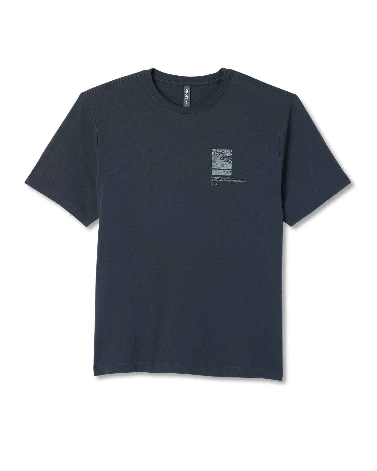 Short Sleeve Heavyweight Cotton Graphic Tee | Navy