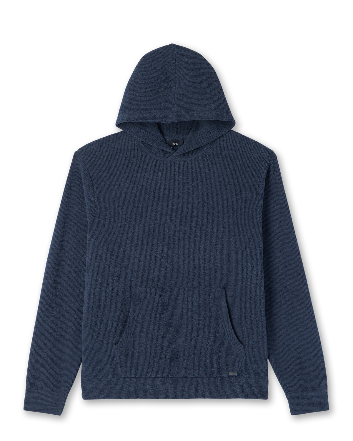 Midweight Rib Sweater Hoodie | Navy