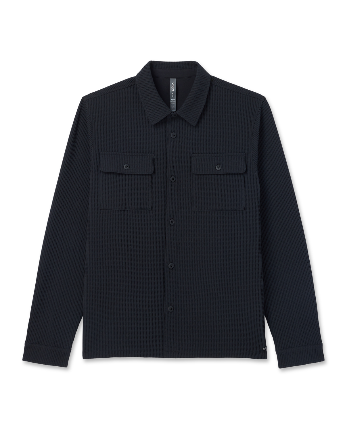 Tech Waffle Shirt Jacket | Black