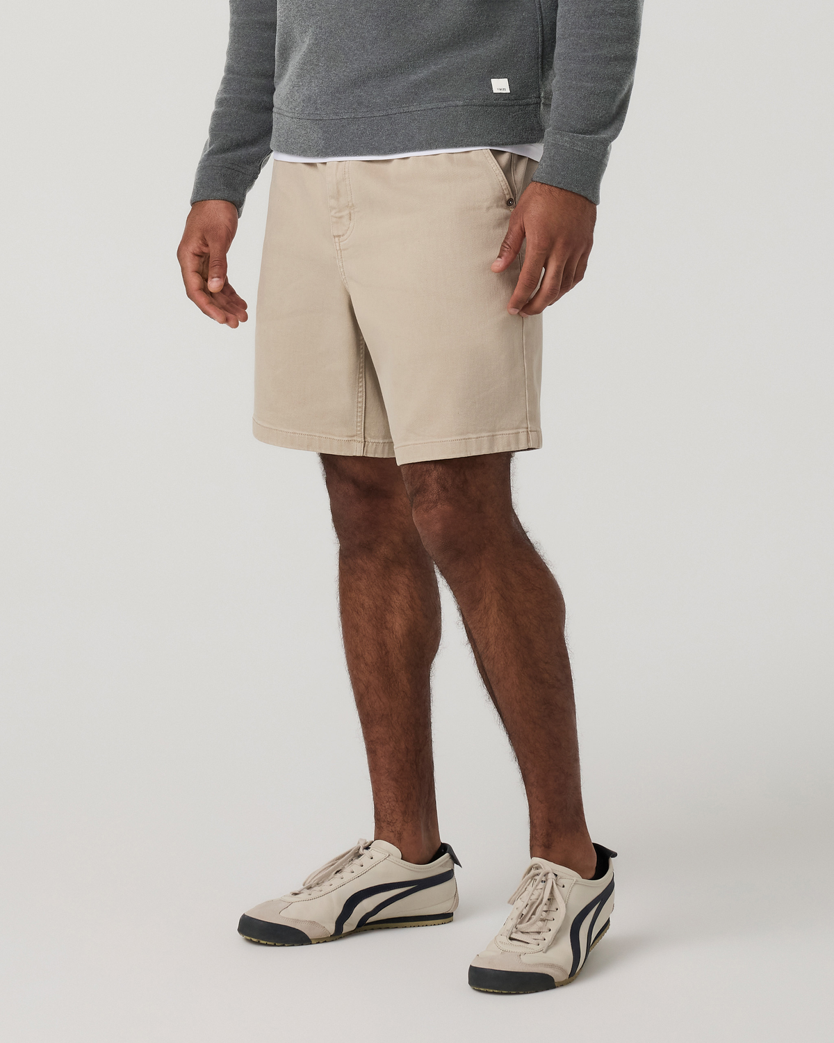 Benton Twill Elastic Waist Short 8" | Limestone
