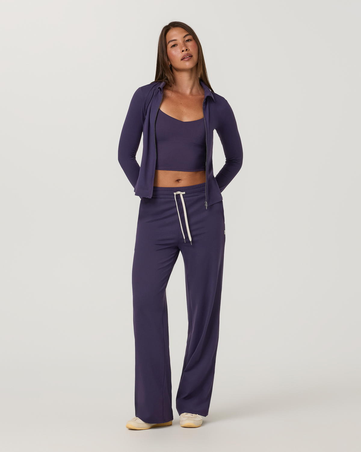 Halo Essential Wideleg Pant | Velvet Violet