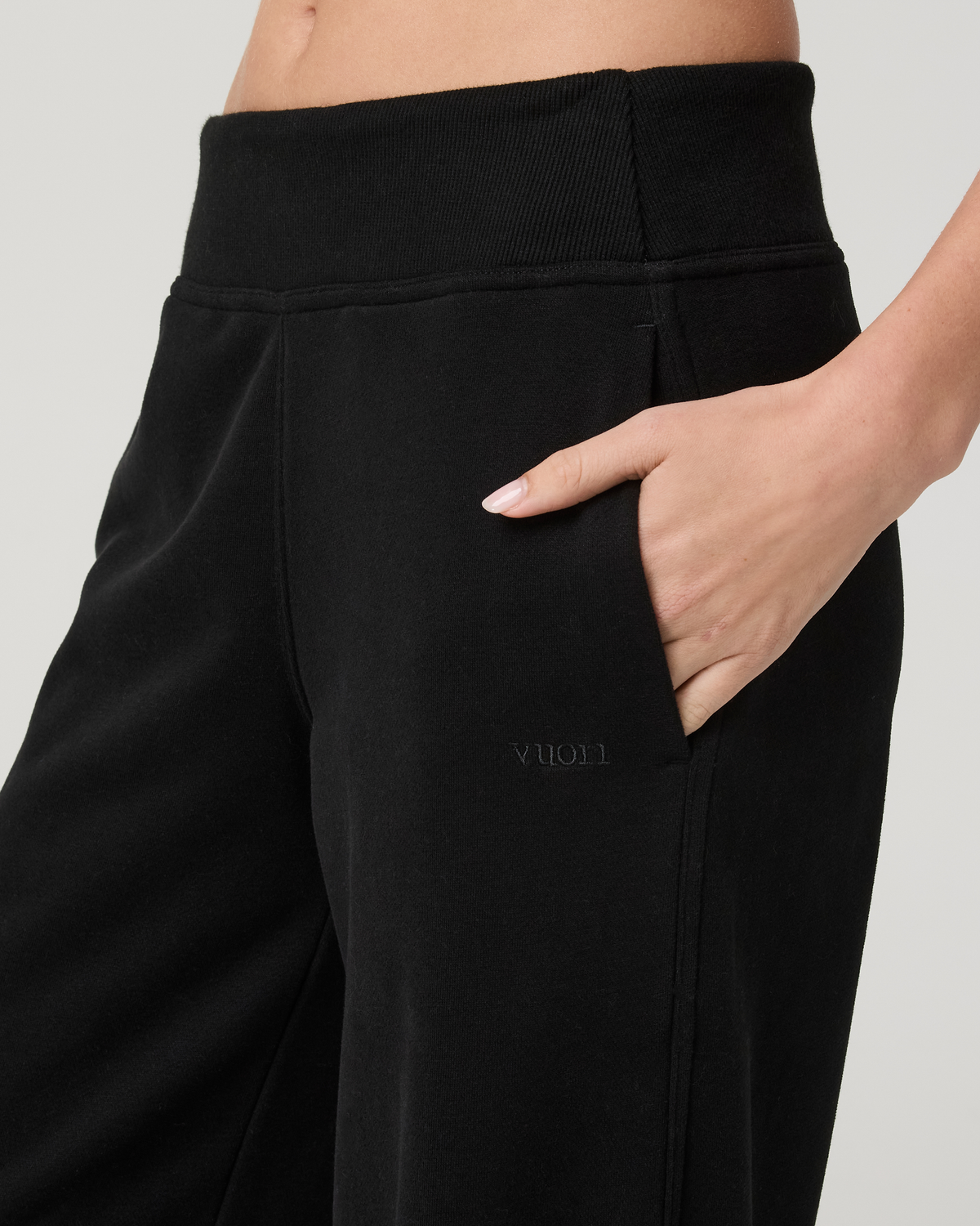 Sedona Midrise Wideleg Sweatpant - Long | Black