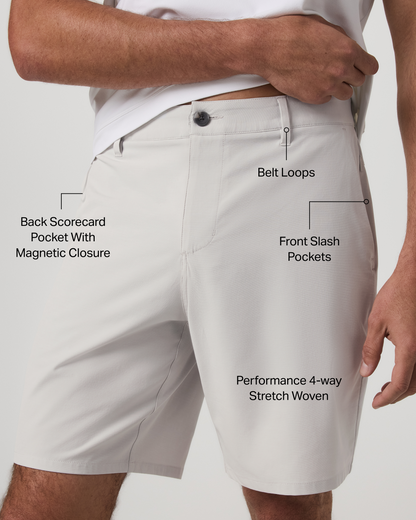 Aim Short 8" | Salt Linen Texture