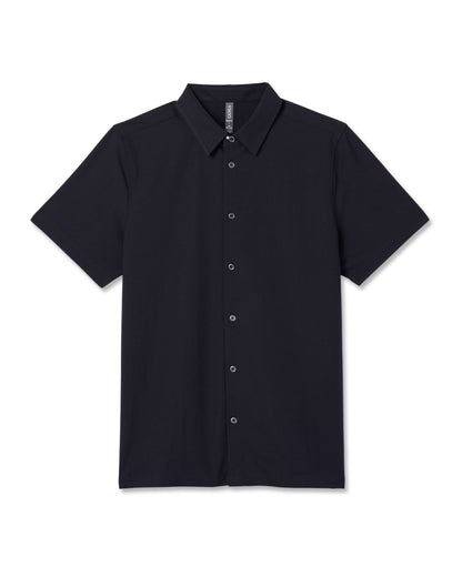 Short Sleeve Manhattan Button Down | Black