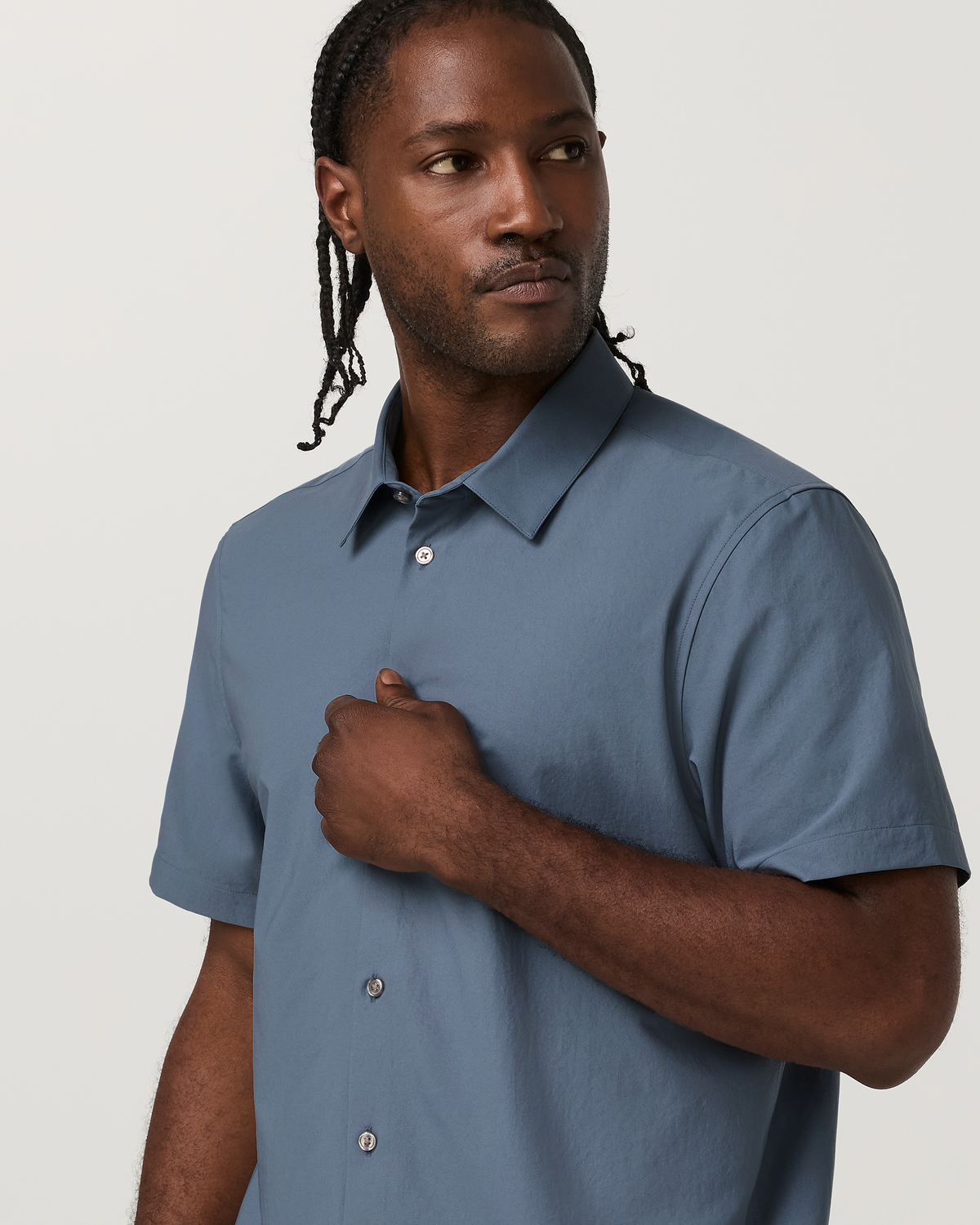 Short Sleeve Manhattan Button Down | Waterfall