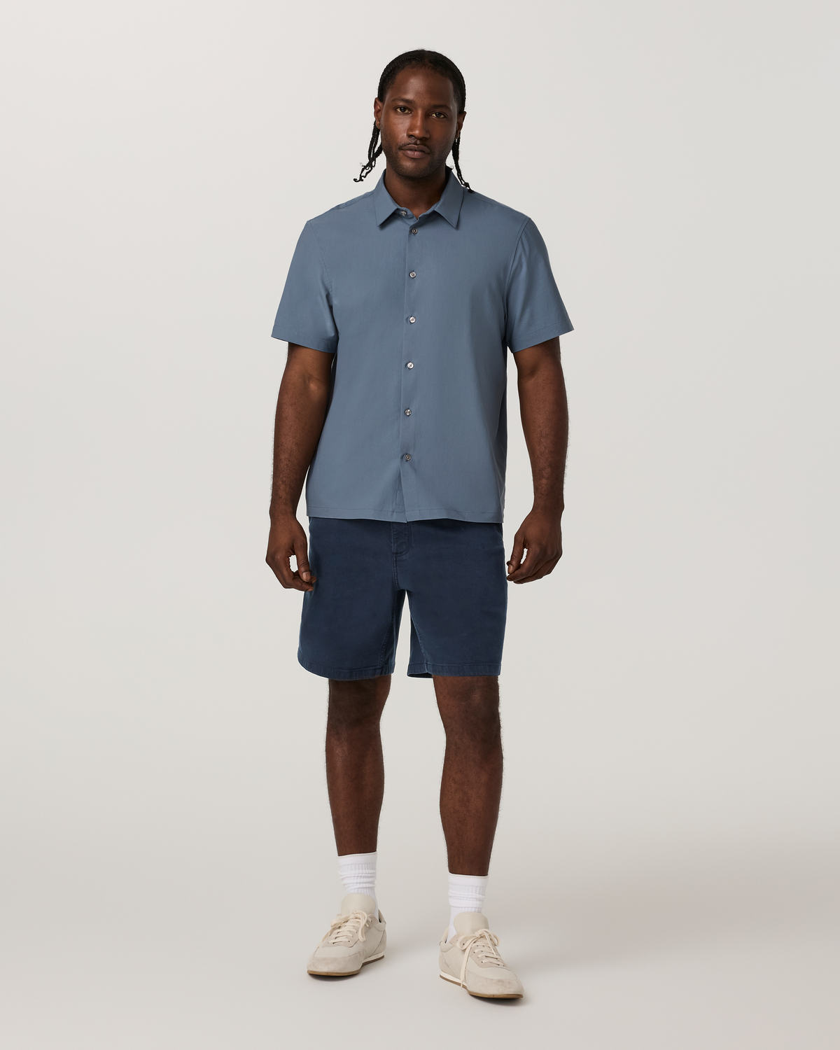Short Sleeve Manhattan Button Down | Waterfall