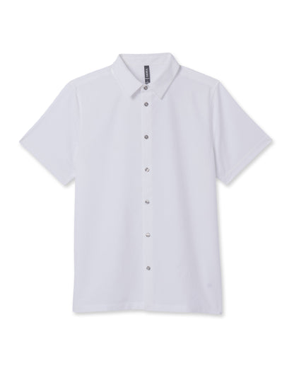 Short Sleeve Manhattan Button Down | White