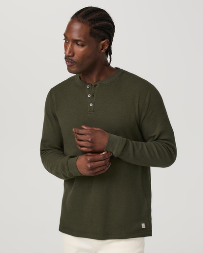 Waffle Henley | Olive