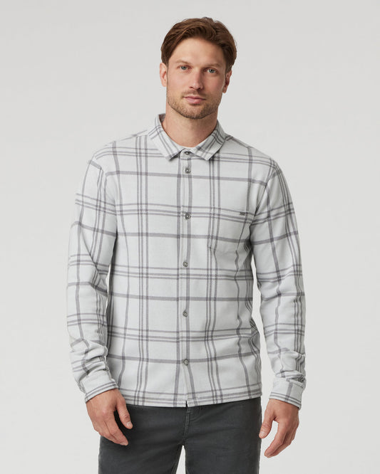 Seaview Plaid Button Down Shirt | Frost Grey