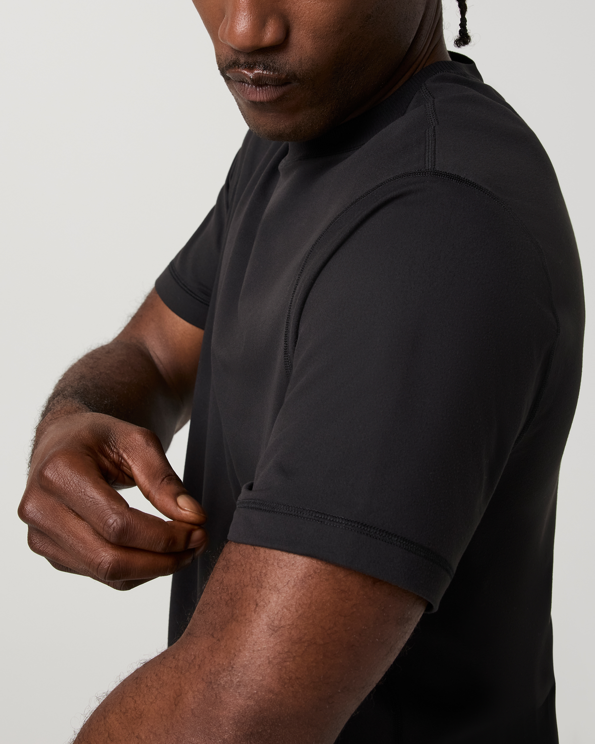 Short Sleeve Ponto Performance Tee | Solid Black