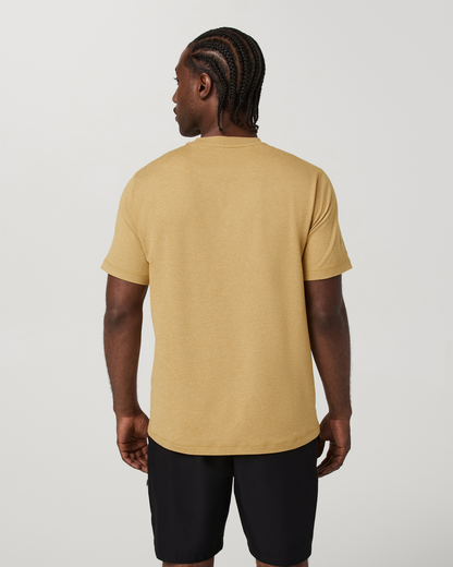 Short Sleeve Ponto Performance Tee | Golden Brown Heather