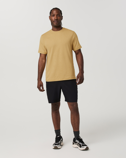 Short Sleeve Ponto Performance Tee | Golden Brown Heather