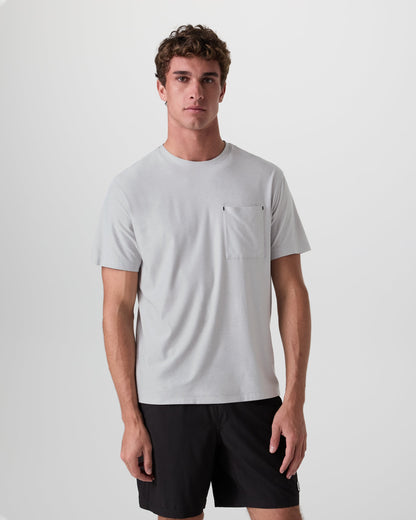 Short Sleeve Strato Pocket Tee - Relaxed Fit | Platinum Heather
