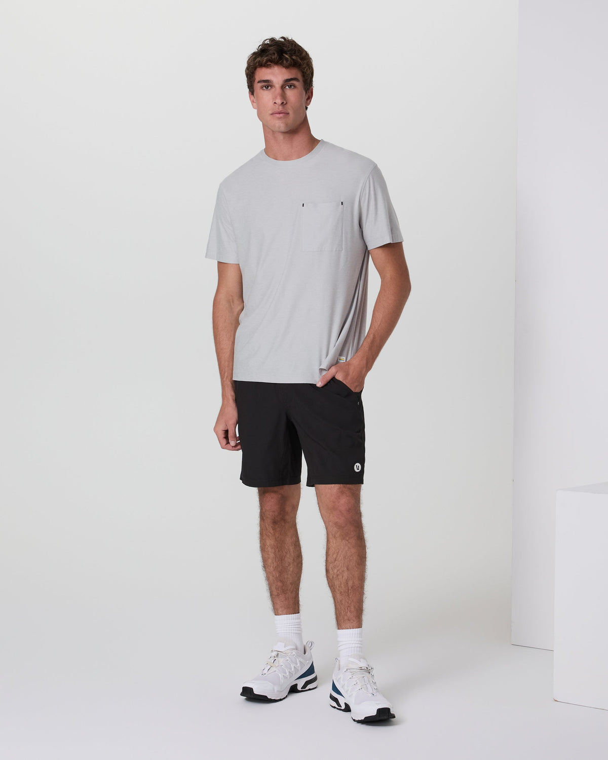 Short Sleeve Strato Pocket Tee - Relaxed Fit | Platinum Heather