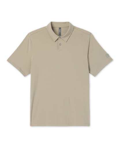Short Sleeve Feather Polo | Biscotti