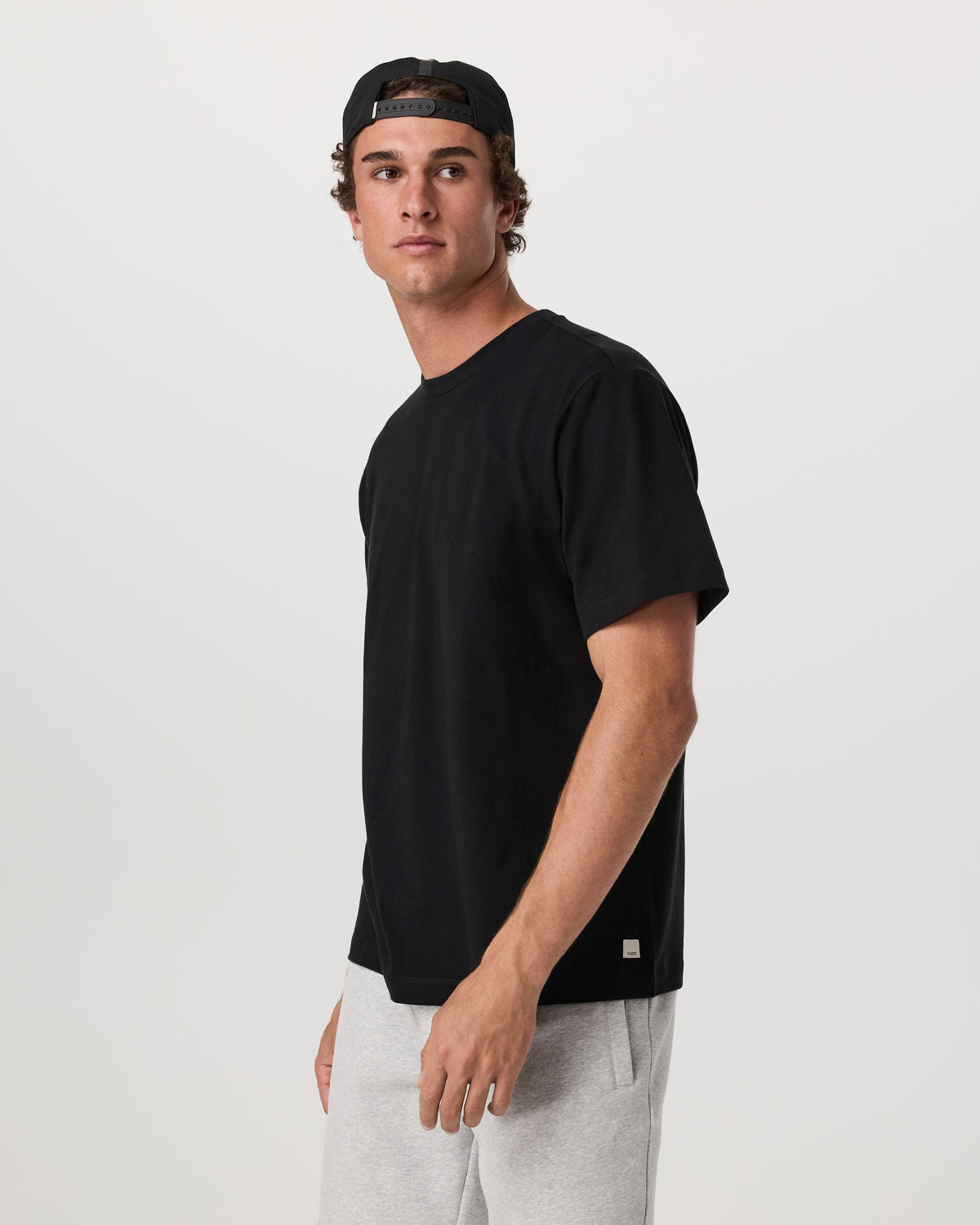 Short Sleeve Vuori Heavyweight Cotton Tee - Relaxed Fit | Black