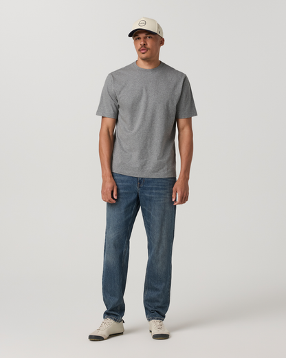 Short Sleeve Vuori Heavyweight Cotton Tee - Relaxed Fit | Grey Heather
