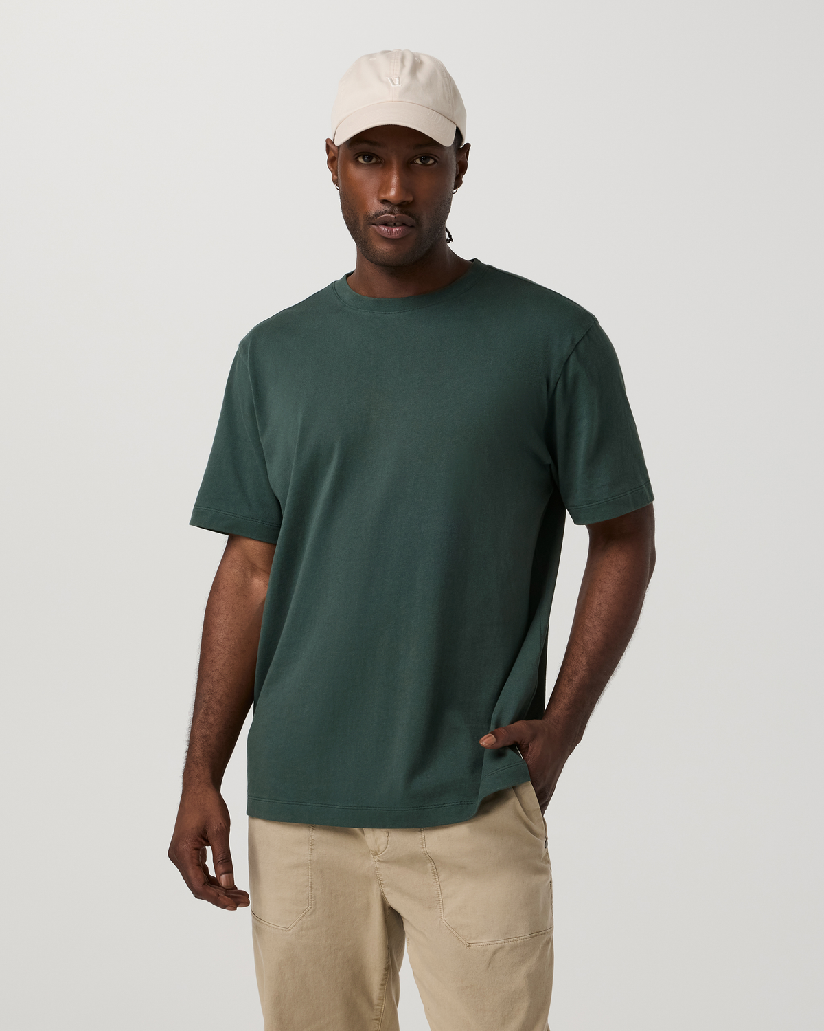 Short Sleeve Vuori Heavyweight Cotton Tee - Relaxed Fit | Hemlock