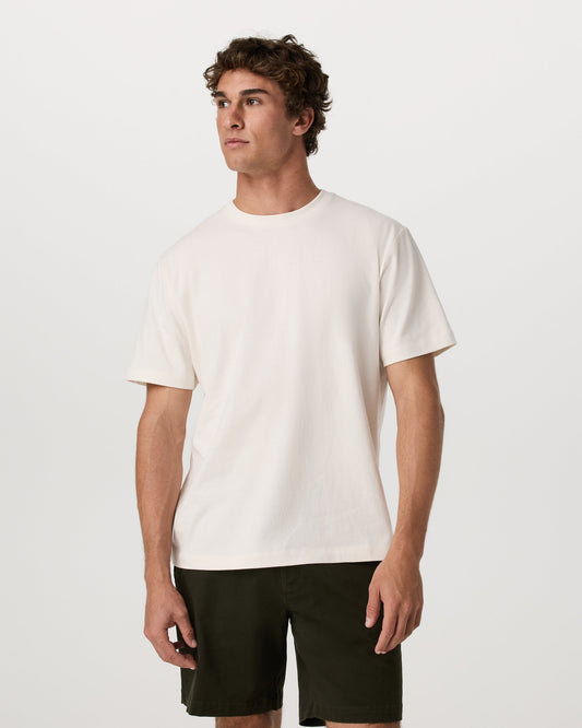 Short Sleeve Vuori Heavyweight Cotton Tee - Relaxed Fit | Ivory