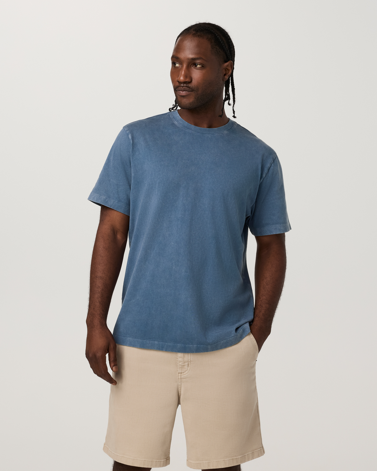 Short Sleeve Vuori Heavyweight Cotton Tee - Relaxed Fit | Nautical Garment Dye