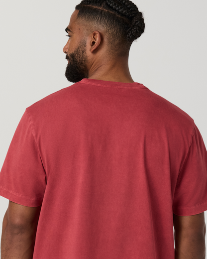 Short Sleeve Vuori Heavyweight Cotton Tee - Relaxed Fit | Sour Cherry Garment Dye
