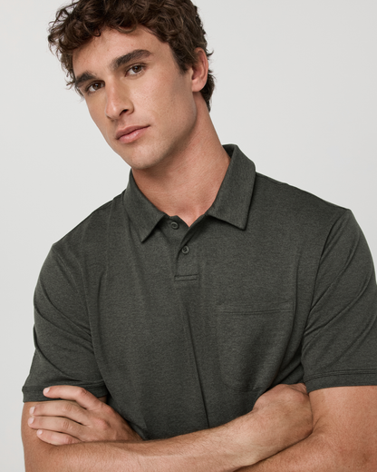 Short Sleeve Ponto Performance Polo | Army Heather