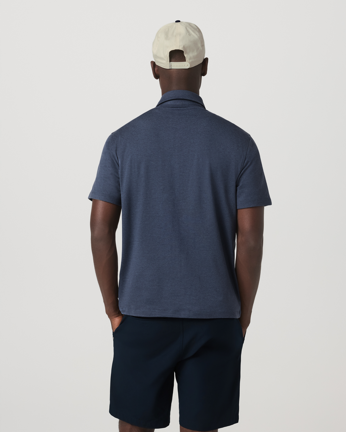 Short Sleeve Ponto Button Down Shirt | Azure Heather