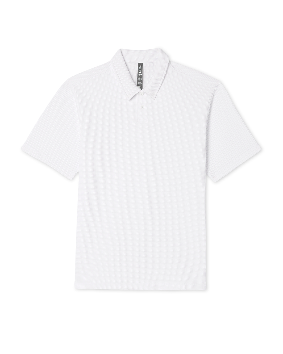 Short Sleeve Lightweight Tech Waffle Polo - Relaxed Fit | White