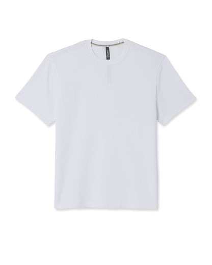 Short Sleeve Lightweight Tech Waffle Tee - Relaxed Fit | White
