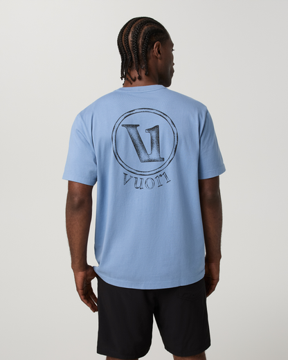 Short Sleeve Heavyweight Cotton Graphic Tee | Isle Blue
