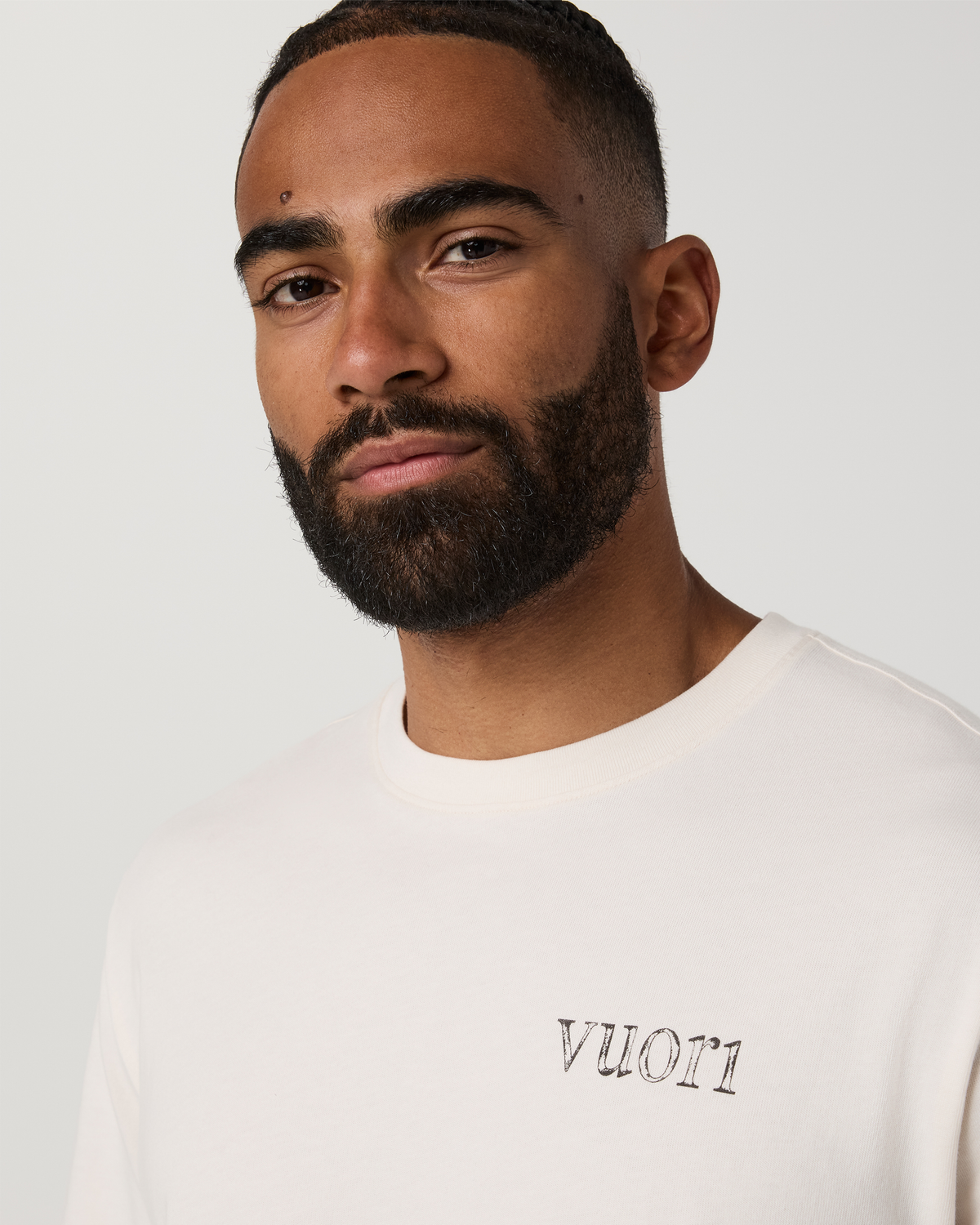 Short Sleeve Heavyweight Cotton Graphic Tee | Ivory
