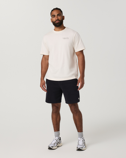 Short Sleeve Heavyweight Cotton Graphic Tee | Ivory