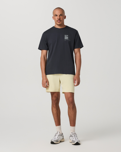 Short Sleeve Heavyweight Cotton Graphic Tee | Navy