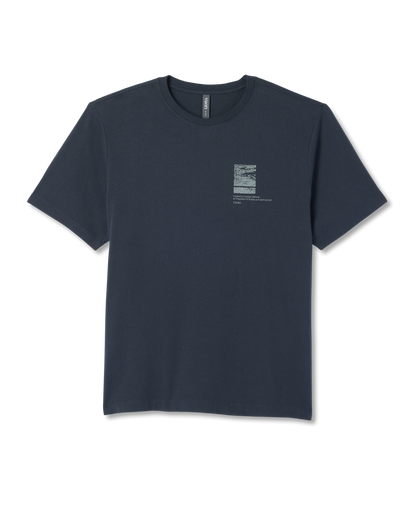 Short Sleeve Heavyweight Cotton Graphic Tee | Navy