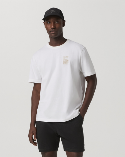 Short Sleeve Heavyweight Cotton Graphic Tee | White