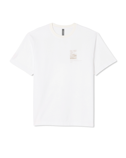 Short Sleeve Heavyweight Cotton Graphic Tee | White