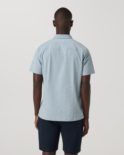 Short Sleeve Bridge Button Down | Raindrop Stone
