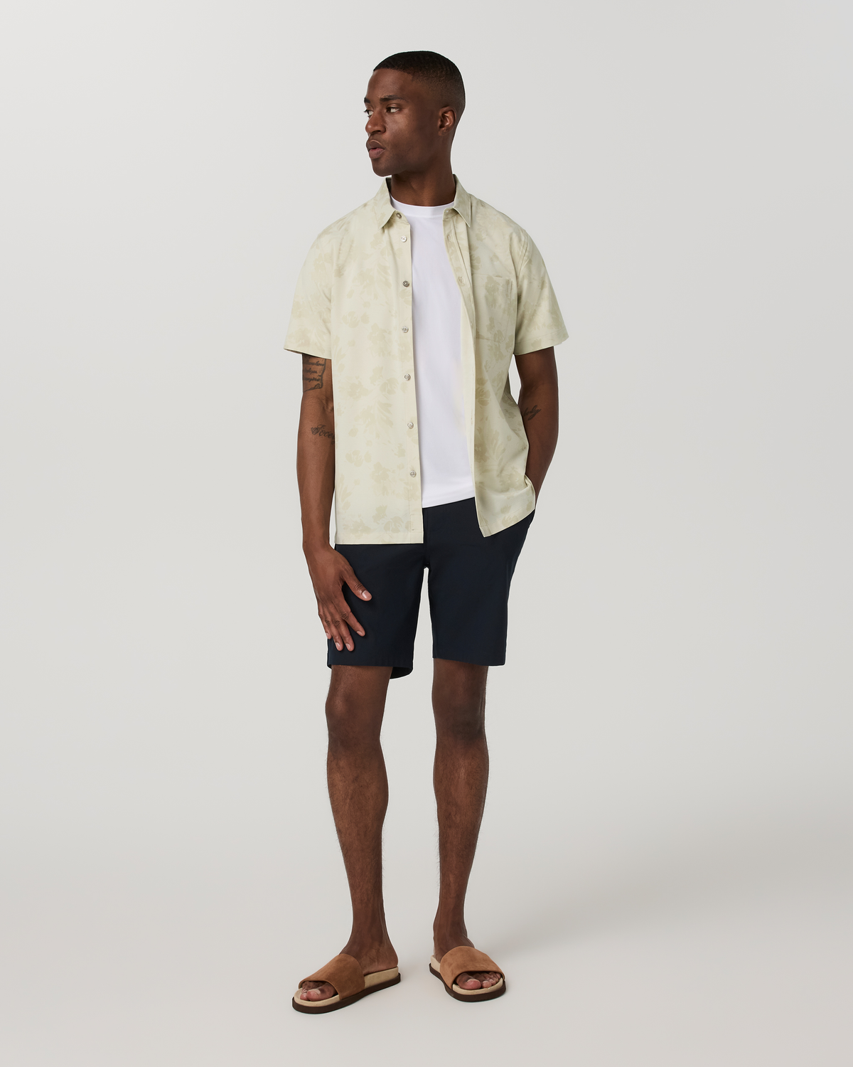 Short Sleeve Bridge Button Down | Sandalwood Fleur