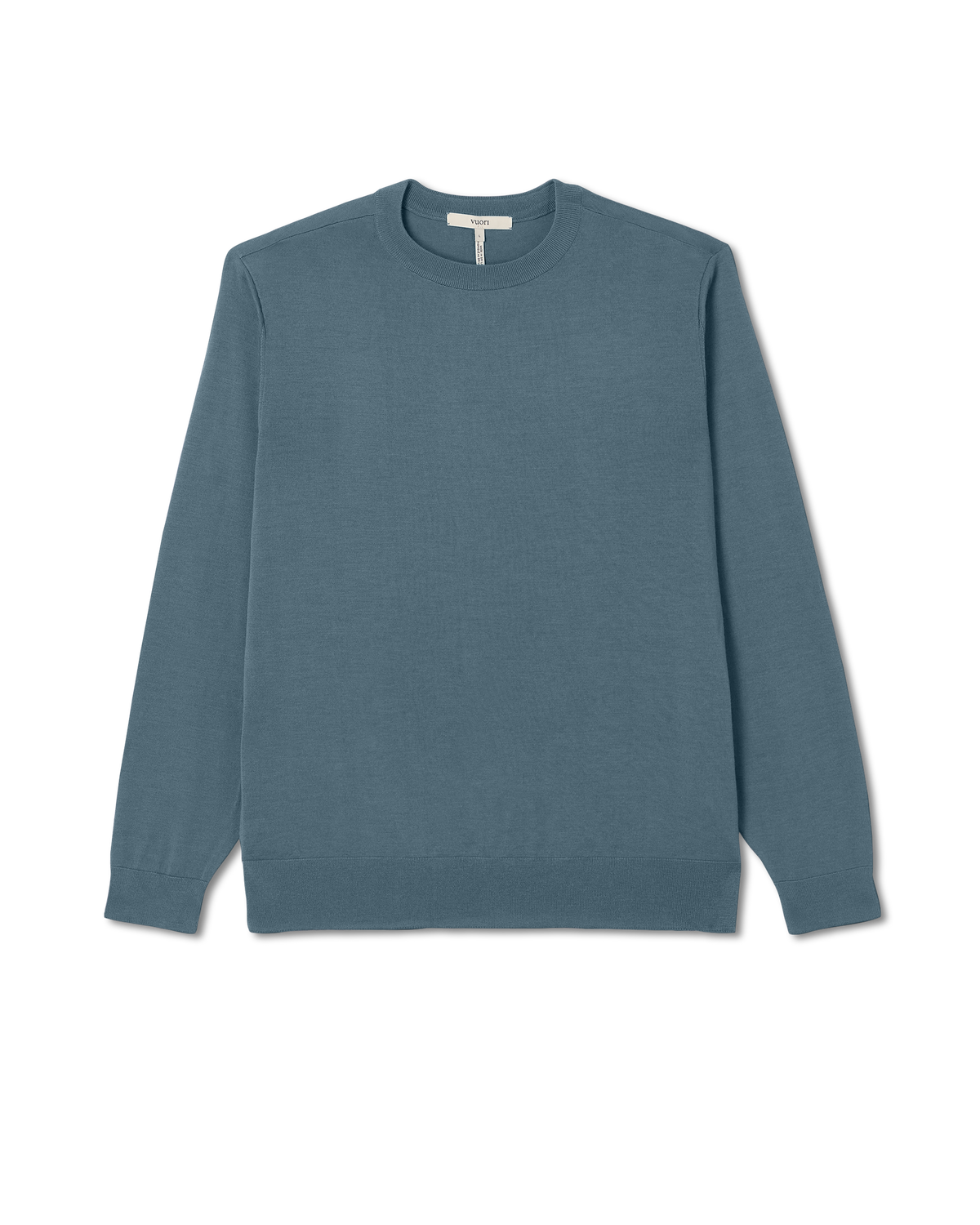 Merino Fine Gauge Wool Sweater | Blue Sea