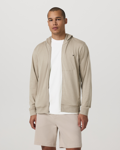 Ponto Full Zip Hoodie | Truffle Heather