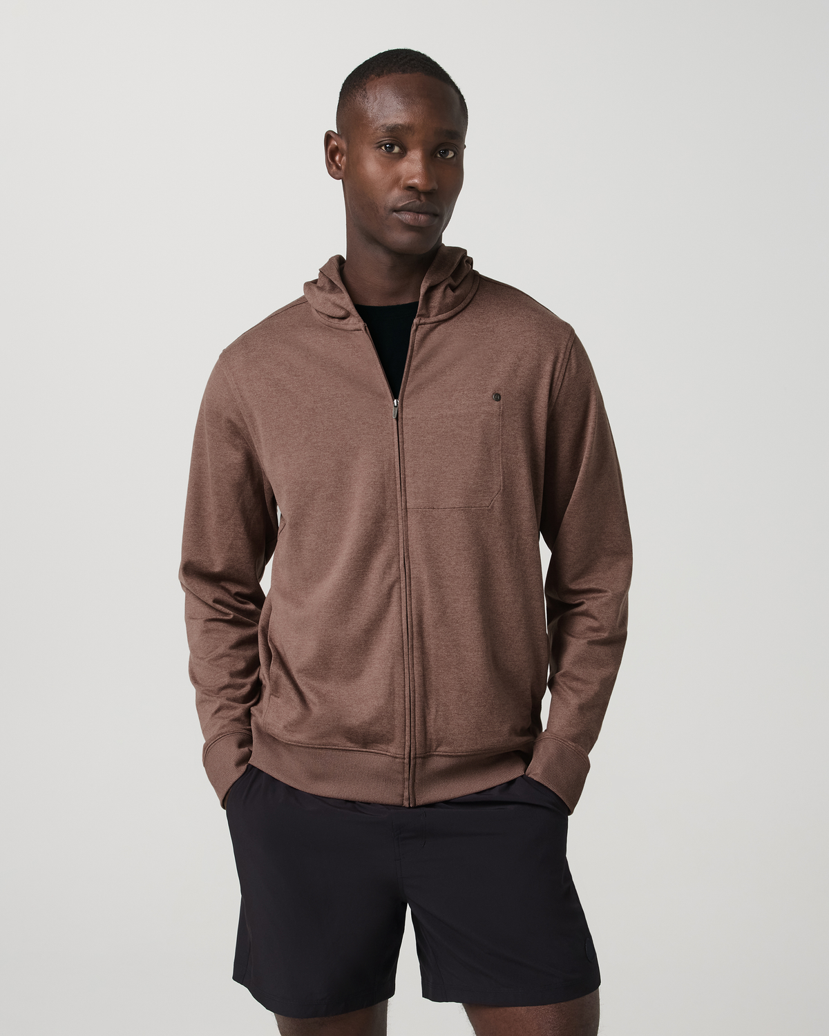 Ponto Full Zip Hoodie | Sable Heather