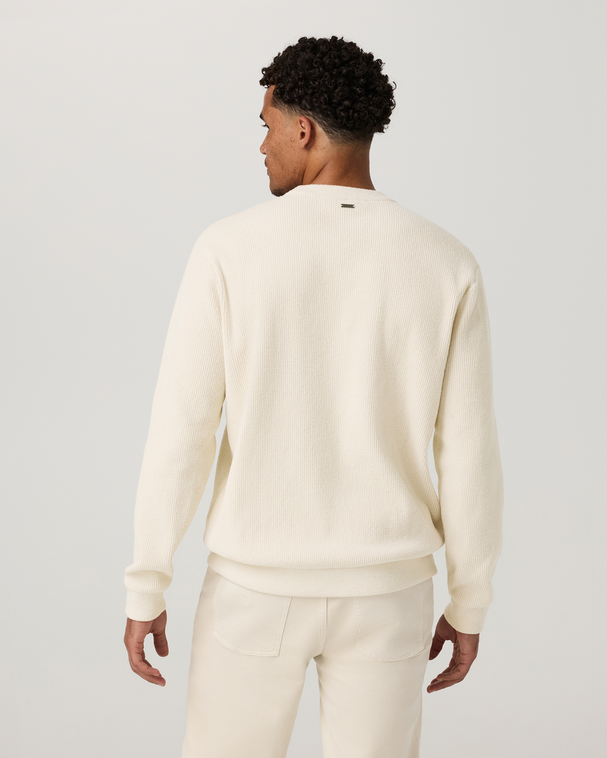 Midweight Rib Sweater | Bone