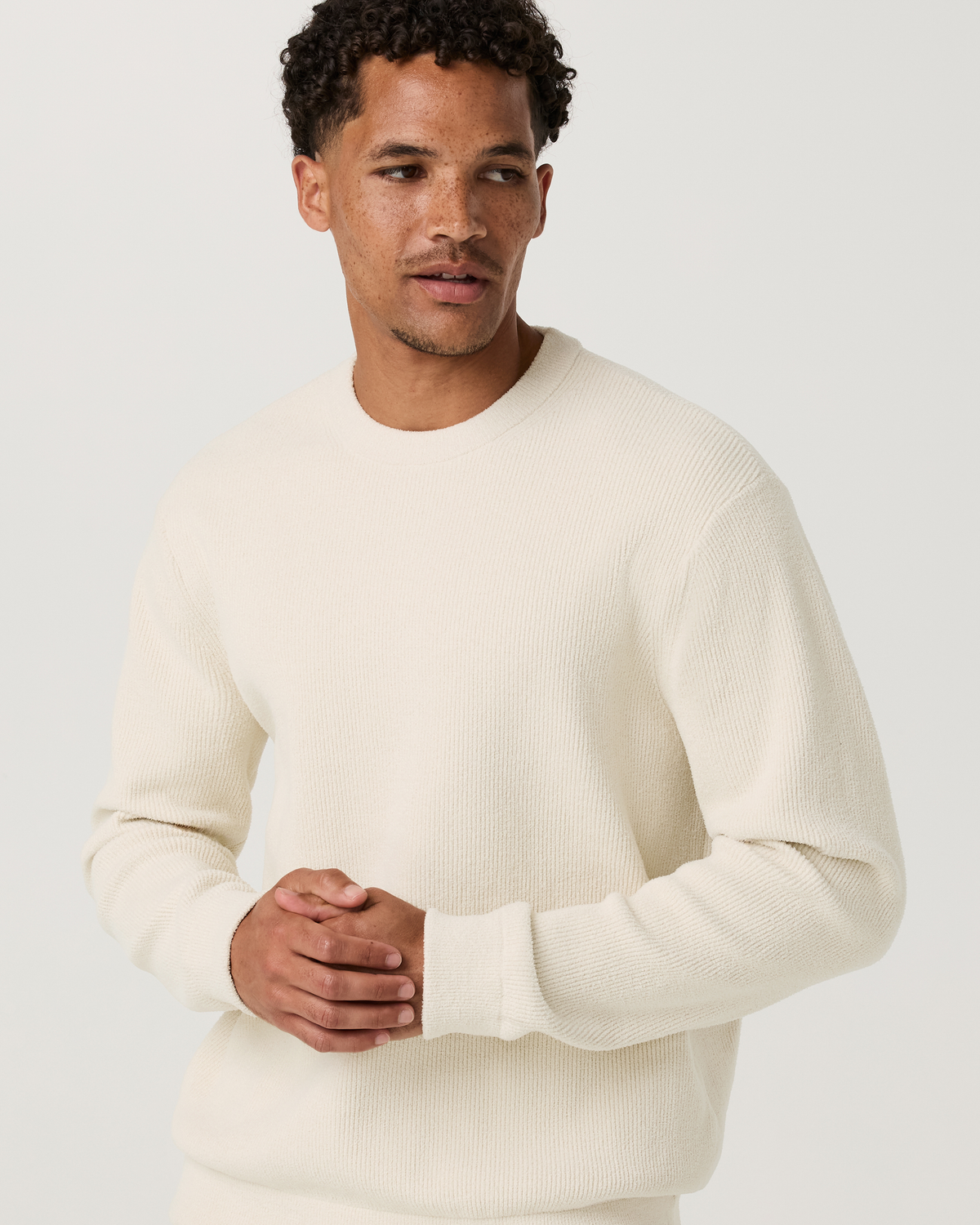 Midweight Rib Sweater | Bone