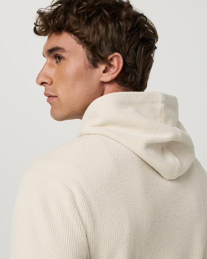 Midweight Rib Sweater Hoodie | Bone