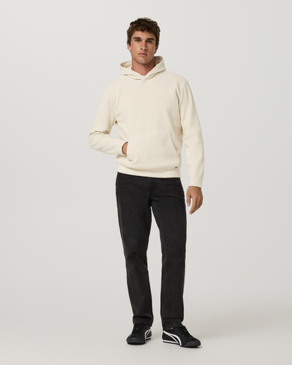 Midweight Rib Sweater Hoodie | Bone
