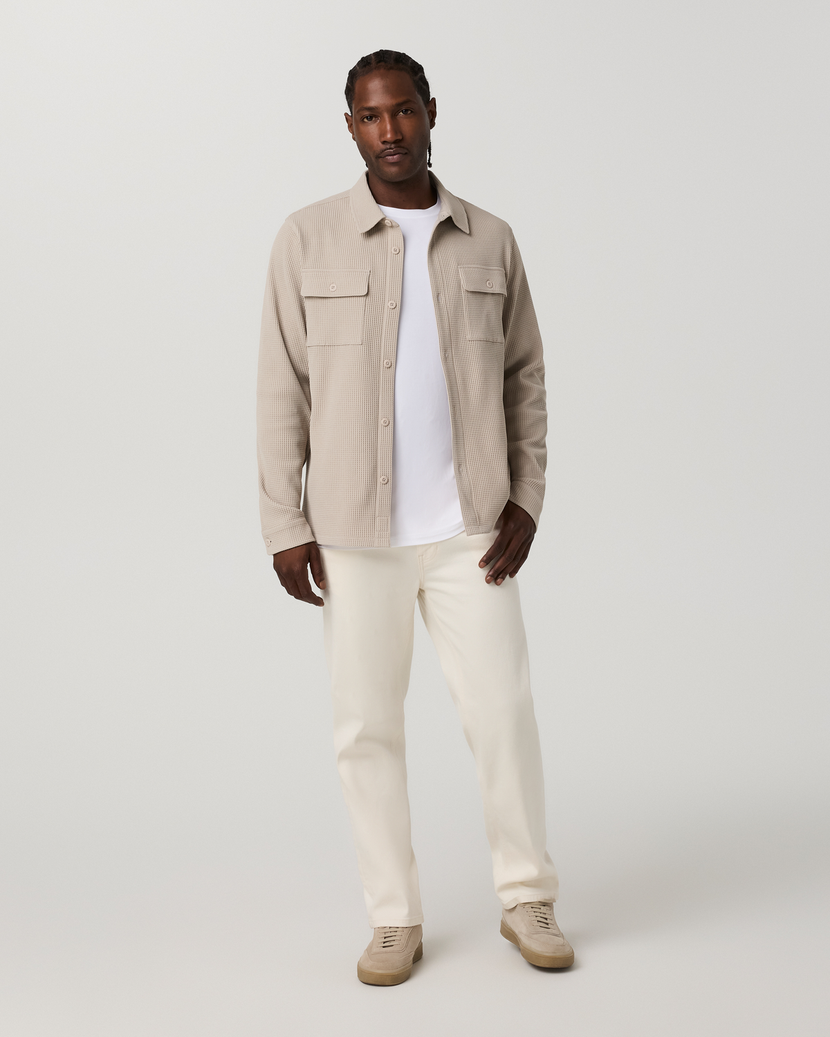 Tech Waffle Shirt Jacket | Dark Salt