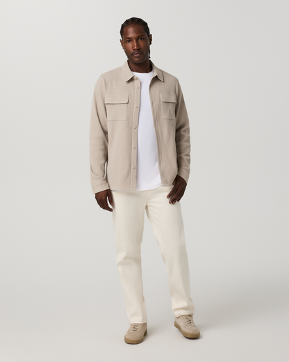 Tech Waffle Shirt Jacket | Dark Salt