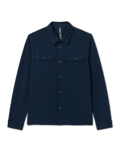 Tech Waffle Shirt Jacket | Ink